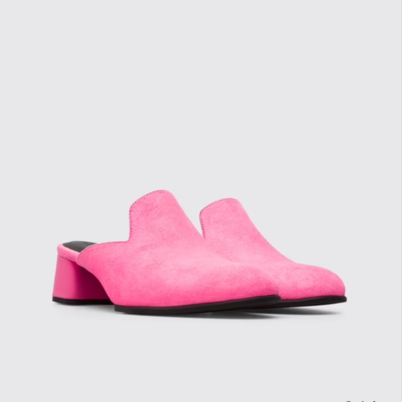 CAMPER Katie HOT PINK Nubuck slide - Picture 11 of 13